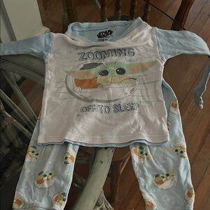 Star Wars Blue and White Baby Yoda Sleepwear
